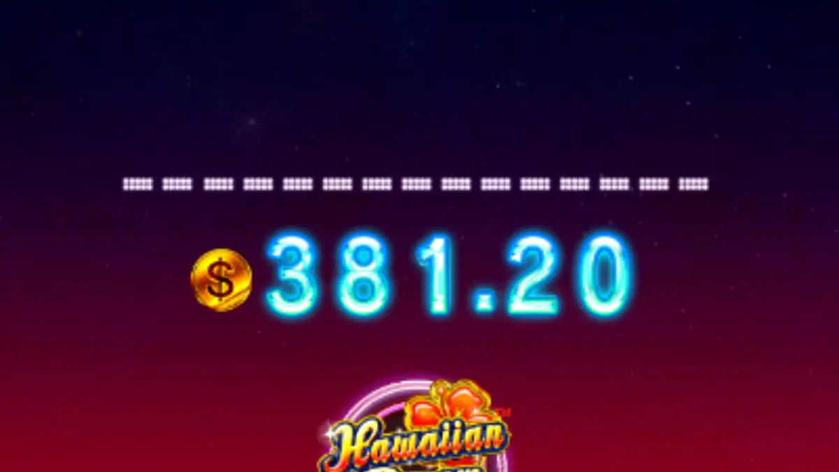 Hawaiian Dream Boost slot interface na may neon hibiscus at digital equaliser